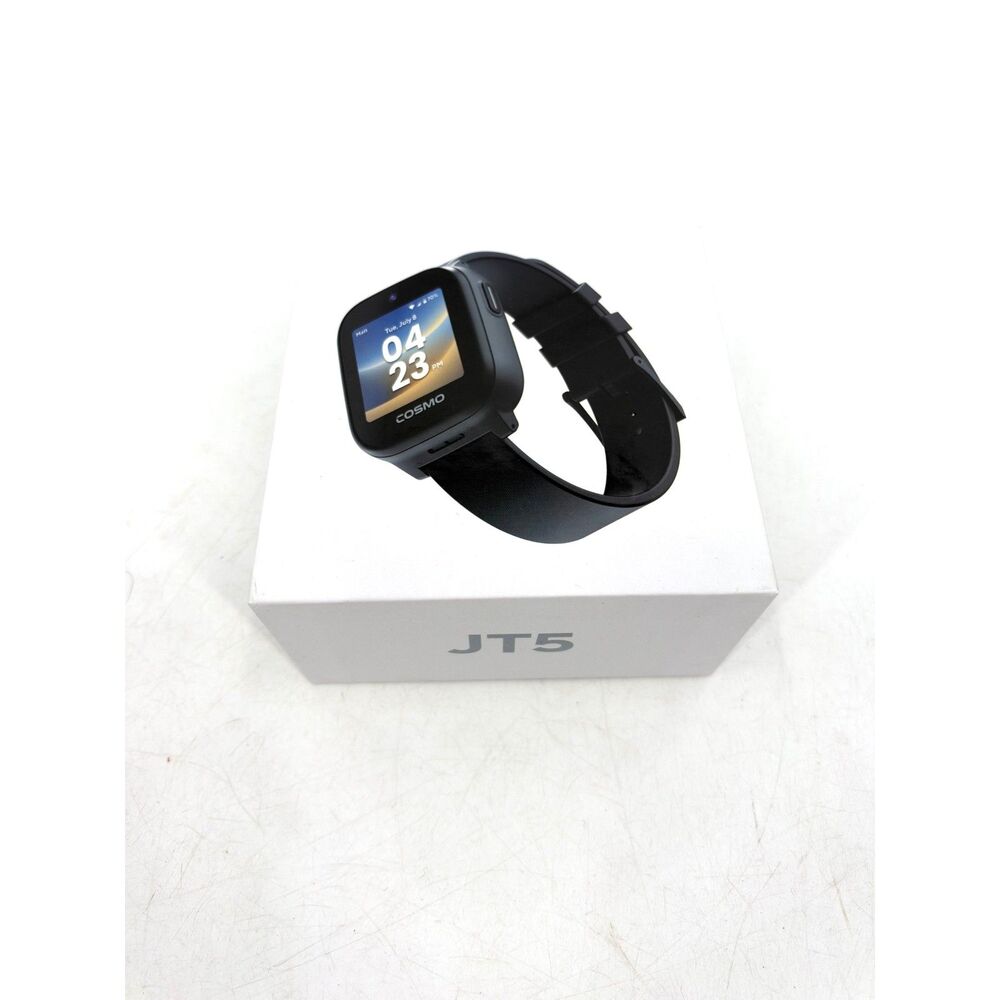 NWT COSMO JrTrack 5 Kids Smartwatch Phone GPS Tracker Black with Charger